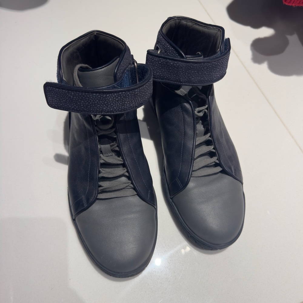 Gucci Silk Leather High Top Sneaker